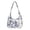 Blue Toile Santa, variant on Yuyamidu Christmas Quilted Hobo Bag Women Teacher Nurse Laptop Work Tote Santa Snowman Carryall Bag with Roomy Interior, Matching Small Pendant and Adjustable Strap for Family Gatherings