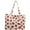 F, variant on Yucurem Cute Cherry Print Shoulder Bag Large Capacity Shopping Bag For Women (Black) Tote bag (A)