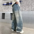thumbnail image 5 of XIYON Boys Baggy Jeans Casual Pants Autumn Loose Fit Denim Comfortable Trousers For Kids Youth Wide Leg Long Pants Streetwear 7-8 Years, 5 of 6