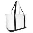 thumbnail image 3 of Dalix 23" Large Heavy Duty 24 oz. Cotton Canvas Shopping Tote Bag Black, 3 of 6