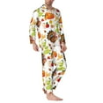 thumbnail image 3 of Bingfone Men'S Pajama Set 2 Piece Loungewear Pjs, Long Sleeve With Pajama Pants-Thanksgiving Turkey, 3 of 9