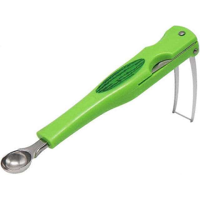 Watermelon Cutter Slicer 3 in 1 Watermelon Fork Cutter Melon Baller Stainless Steel Fruit Tool Watermelon Fork Slicer Kitchen Gadget Tool