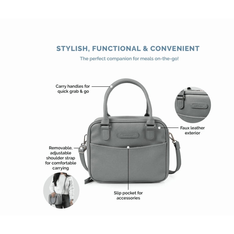 Veronica Jamison Hampton Faux Leather Lunch Tote by Arctic Zone