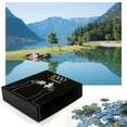 thumbnail image 2 of Ambesonne Scenery Jigsaw Puzzle Durable Cardboard, Mountainous Reflections, 1000 pcs, Cadet Blue and Olive Green, 2 of 5