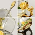 thumbnail image 3 of 1 Set Rose Glass with Spoon Tea Mug Coffee Mug Suitable for Gift Giving, 3 of 5