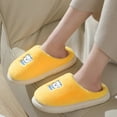thumbnail image 4 of Vedolay House Slippers for Women Men Soft Plush Cozy House Slippers Slip-On Slippers Yellow,38-39, 4 of 5