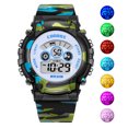 thumbnail image 5 of Relojes digitales militares deportivos para niños, reloj para estudiantes y niños, resistente al agua, alarma Led luminosa, reloj verde de camuflaje p, 5 of 5