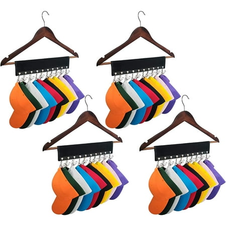

Hat Organiz For All Hangs Extra Wide Velcro Strip Sturdy And Easy to Assemble 10 Stainless For More Baseball Cap Beanie Bra Tank Top and Hat Storage Smart Hat Rack For Closet