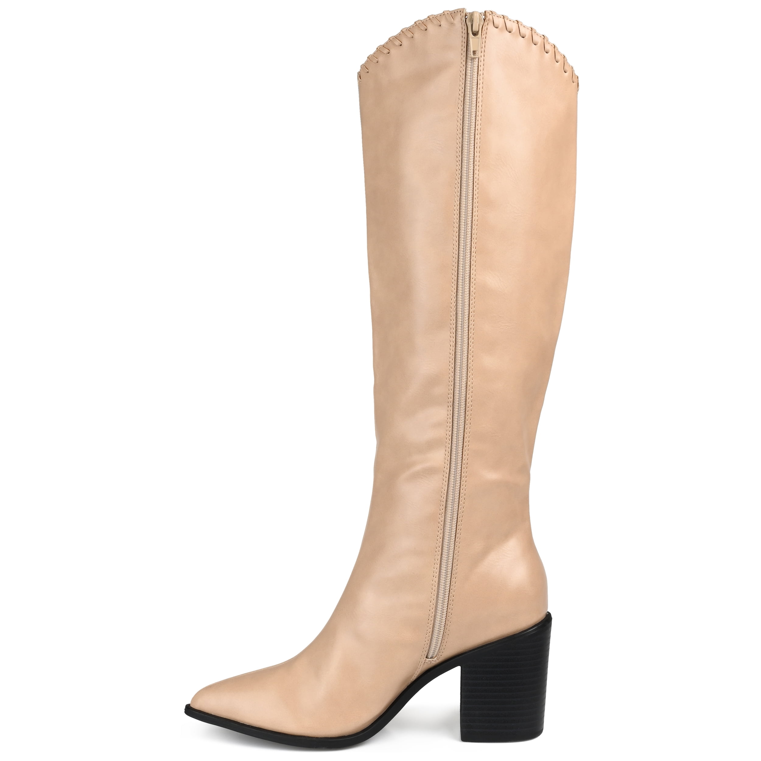 Journee Womens Daria Extra Wide Calf Stacked Heel Knee High Boots
