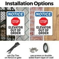 thumbnail image 3 of (2 Pack) Elevator Out Of Order OSHA Notice Sign 7 Inch X 10 Inch Indoor / Outdoor Rust-Free Aluminum Metal Signs for Workplace, Workshop, and Construction Site, Made in the USA, 3 of 8