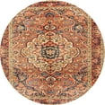 thumbnail image 1 of Ahgly Company Indoor Round Traditional Sand Brown Persian Area Rugs, 4' Round, 1 of 6