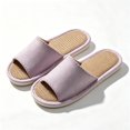 thumbnail image 5 of Wensltd Women Slippers Wide Strap Slide Slippers Open Toe House Slippers Solid Color for Summer Indoor, 5 of 6