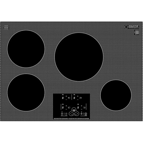 Equator Advanced Appliances 30" Induction Cooktop - 4 Burner, Boost, 240V, Built-In - POWER BOOST Keep Warm