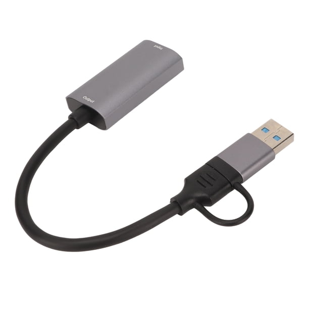 Tarjeta de captura de video Interfaz multimedia 4K HD Hembra a USB Tipo C Adaptador de captura de video para PS5 para Xbox Videocámara DVD
