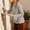 Khaki, variant on Girls Mock Neck Long Sleeve Ruffle Trim T‑Shirt Solid Color Flared Cuff Casual Soft Base Layer Tops White