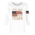 thumbnail image 4 of CUZIBR Patriotic Graphic T Shirt For Women 4Th Of July Long Sleeve Crewneck Holiday Casual Comfortable Tee Summer Fall Basic Layering 250 Years Celebration Anniversary Shirts Top,White,S, 4 of 4