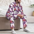 thumbnail image 7 of Sikiie Peonies Mens Pajama Set, Soft Warm Long Sleeve Sleepwear, Cozy Button-Down Pjs for Men-X-Large, 7 of 7