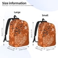 thumbnail image 4 of XMXT Backpack for School Work, Orange Animal Print Canvas Bookbag Travel Bag for Women Men, S, 4 of 7