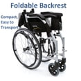 thumbnail image 5 of Silla de ruedas ergonómica Karman Ergo Flight con ejes de liberación rápida, asiento de 16 pulgadas y estructura color plata perla., 5 of 5