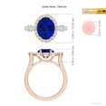 thumbnail image 5 of ANGARA Oval Lab Grown 3.3 Ct Blue Sapphire Halo Engagement Ring for Women in 14K Rose Gold (Size-10x8mm) | September Birthstone, Anniversary, Jewelry Gift for Women | Lab-Grown Blue Sapphire Ring, 5 of 8