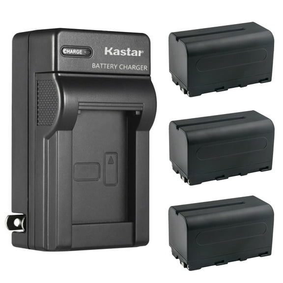 Kastar 3-Pack NP-F750 / NP-F770 Battery and AC Wall Charger Replacement for FEELWORLD F570 5.7 INCH SMALL DSLR CAMERA FIELD MONITOR, S55 5.5 INCH CAMERA DSLR FIELD MONITOR