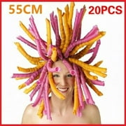 Magic Curler Spiral Curl Magic Styling Set No Heat Curler Color Curler Long Hair With Styling Hook Tool (55Cm)