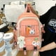 thumbnail image 4 of Mochila escolar tipo mensajero, estuche de lápices de gran capacidad, bolso con ruedas para portátil, plegable, ajustable y portátil, de poliéster resistente, para viajes en dormitorios,, 4 of 8