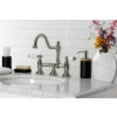 thumbnail image 2 of Kingston Brass KS3918PL Restoration Standard Mount Bathroom Bridge Faucet, 2 of 7