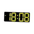 thumbnail image 1 of GUOOL Digital Wall Clock LED Desktop Alarm Clock for Teens Living Room Learning Yellow, 1 of 9