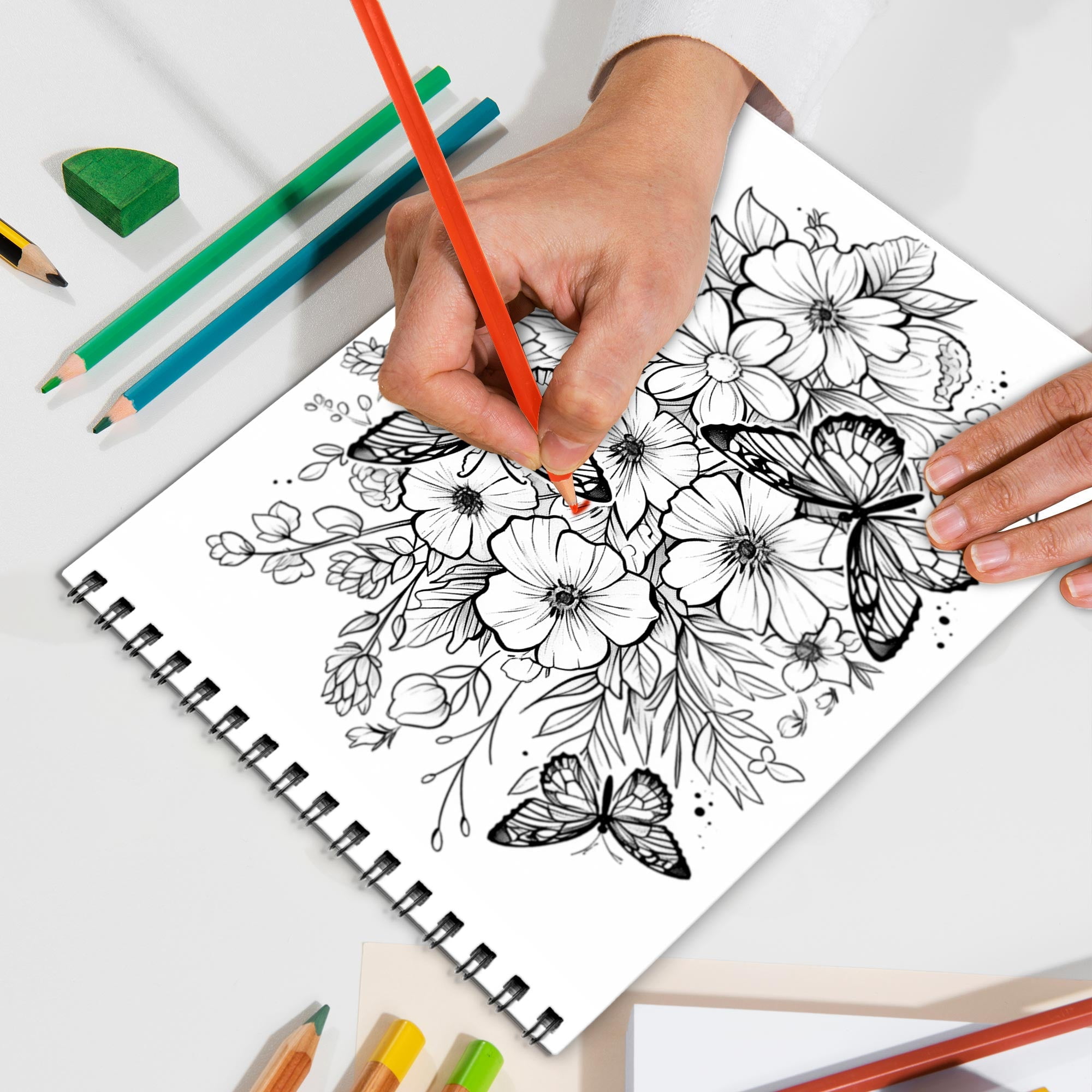 TPLHOUSE Charming Christmas Cheerful Coloring Book Spiral Bound for Adult, Premium Cover