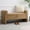 Coffee, variant on YWEN Modern 52" Storage Ottoman Bench, Upholstered End of Bed Storage Bench with Armrests, Entryway Bench, Teddy Foot Rest Stool for Living Room Hallway Bedroom