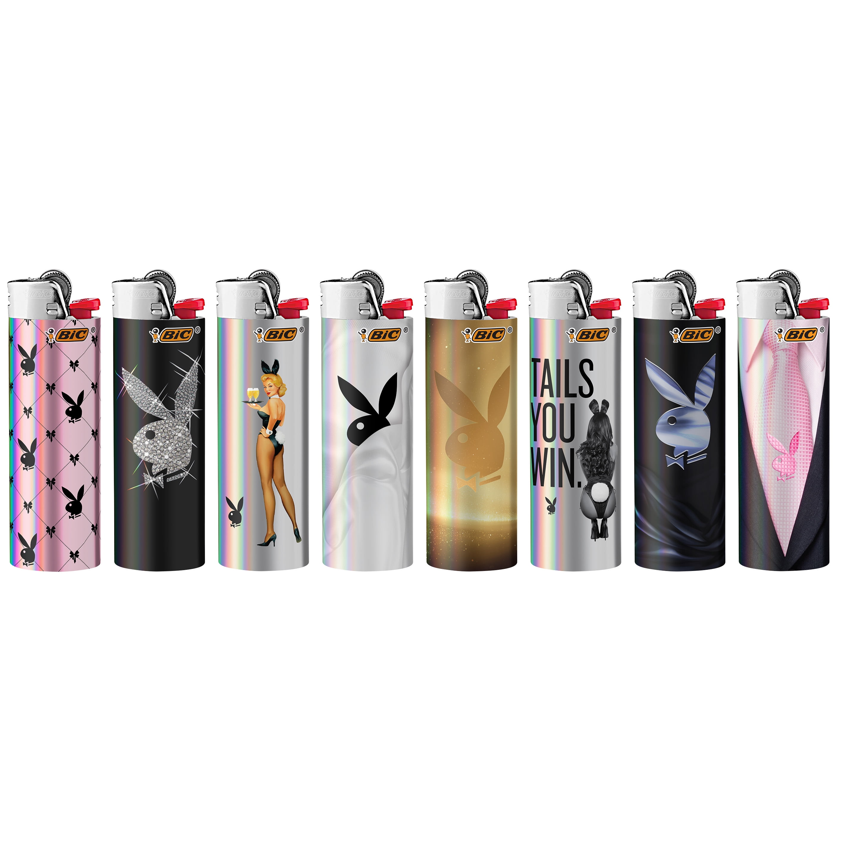 BIC Maxi Pocket Lighter, Special Edition Playboy Collection, 8 Count Pack