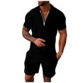 thumbnail image 1 of Men's Suits Distinguished Two-Piece Set Featuring Solid Color Shirt and Zipper Top for Modern Formal and Casual Events, 1 of 5