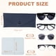 thumbnail image 2 of Funda de gafas de cuero con botón y paño de limpieza para hombres y mujeres, estuches para gafas de sol (azul oscuro), 2 of 6