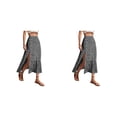 thumbnail image 1 of Sonducket larga dividida Estética Vacaciones Moda Primavera Verano Ropa Club Banquete Disfraces Accesorios Negro XXL Negro XXL 2piezas, 1 of 6