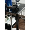 thumbnail image 4 of Powell Black Glass and Metal Indoor End Table Set, 2 Pieces, Black and Chrome, 4 of 8