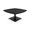 Black Cypress w/Black Base, variant on 42" Wide Arc Boat Shaped Coffee Table With Square Metal Base