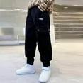 thumbnail image 6 of Huanglei Boys Pants Loose Corduroy Casual Warm Sweatpants For Kids, 6 of 9