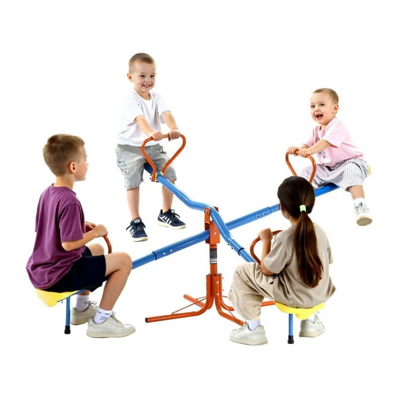 2-4 Kids Seesaw 110 lbs Capacity 360 Degrees Rotating Teeter Totter Age 3 