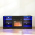 thumbnail image 6 of 58-inch Black TV Stand with Adjustable Fireplace Flame Speed for TVs up to 62-inch Suits Different Scenes, 6 of 6