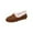 Brown, variant on Xfvqtps Womens Faux Fur Lined Moccasins Winter Warm Shoes Flat Sole Comfortable Wear Indoor Outdoor Casual Slip on Shoes Brown