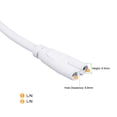 thumbnail image 3 of Uxcell T5 T8 LED Tube Power Extension Cable with Switch 2Pin 3Meter Length White 2Pcs, 3 of 5