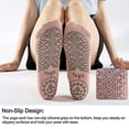 thumbnail image 6 of 3 Pairs Yoga Socks for Women Non-Slip Grips & Straps, Ideal for Pilates, Pure Barre, Ballet, Dance, Barefoot Workout - pink, 6 of 6