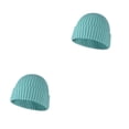 thumbnail image 4 of Sonducket Gorro para adultos, cómodo, elegante, engrosado, exquisito, gorros de punto para exteriores, gorro con Color Simple para el invierno, Azul 2piezas, 4 of 6