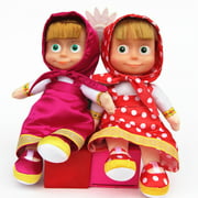 Coolmee 27cm Russian Marsha Plush Doll Squeeze Talking Sing Smart Cartoon Toy Kid Birthday Gift