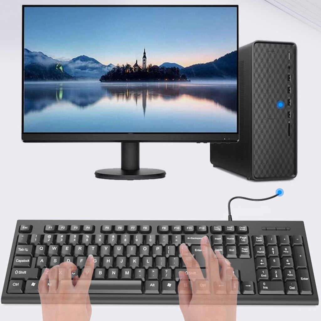 Gaming Mechanical Keyboard 104 Keys Corded Office Chocolate Keycap Gaming