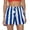 Blue, variant on Casual Shorts Women Striped Lightweight Relaxing Womens Skorts,Blue,L