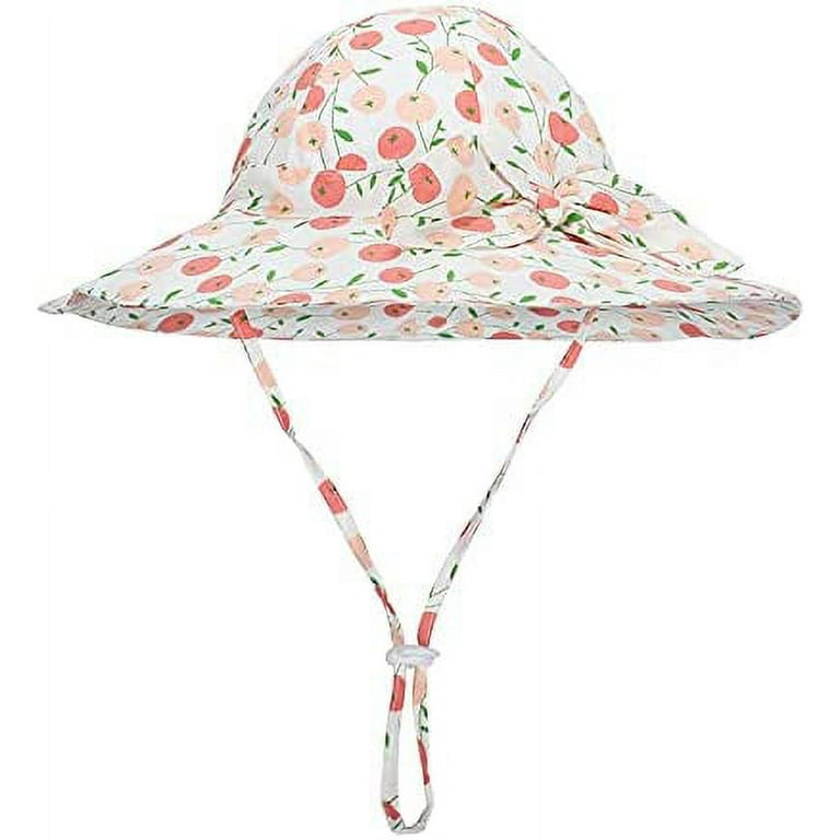 Baby Sun Hat Baby Girl Hats with Bows UPF 50+ Toddler Bucket Hat