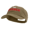 thumbnail image 2 of The Barber Logo Embroidered Low Profile Dyed Cotton Twill Cap - Khaki OSFM, 2 of 5