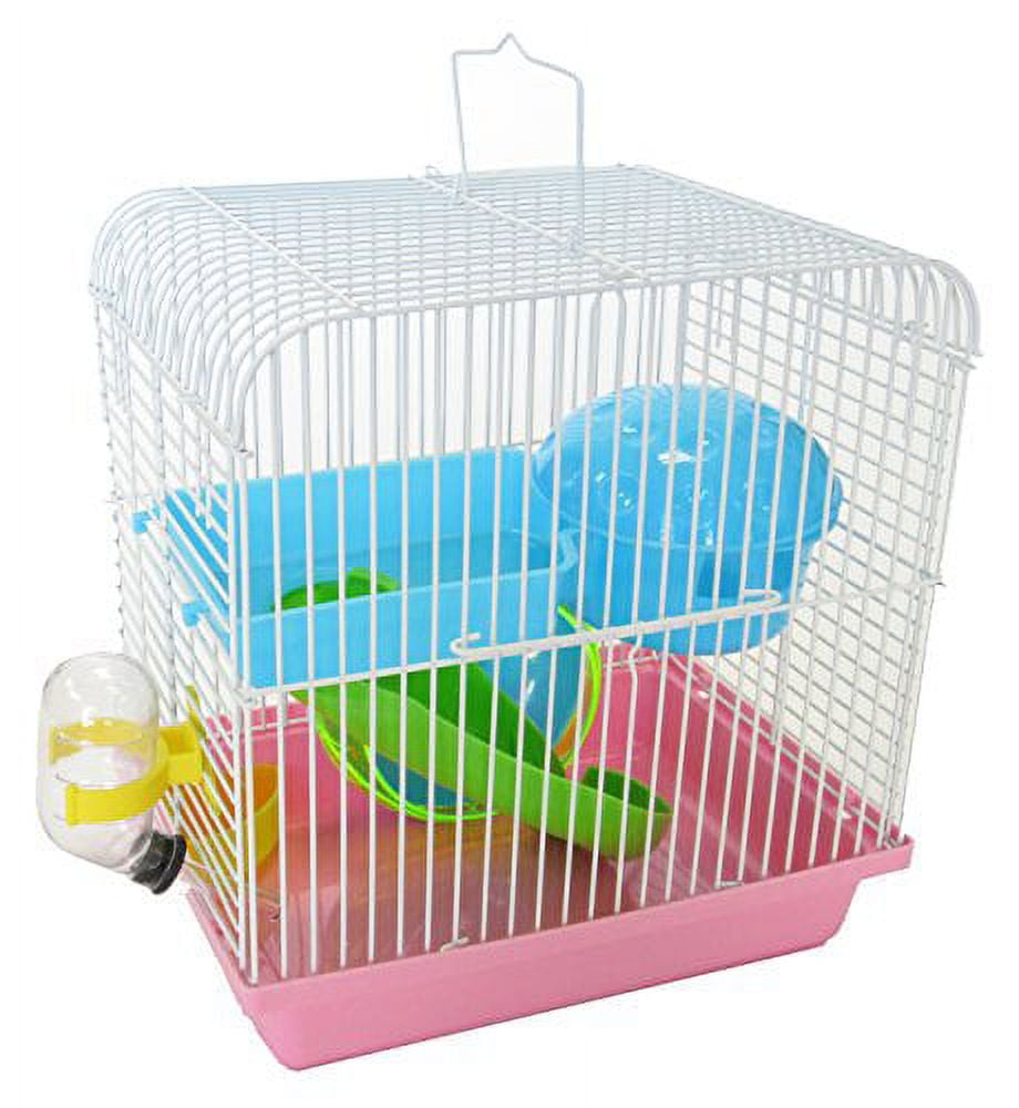 YML H157PK Dwarf Hamster, Mice Cage, with Accessories, Pink
